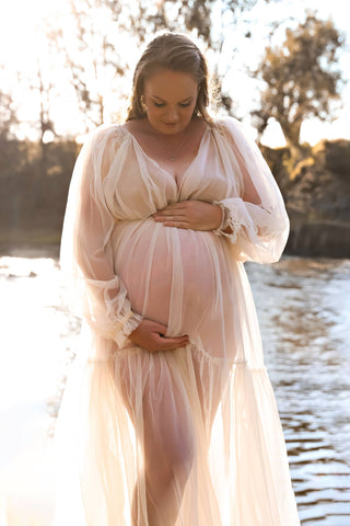 We Are Reclamation Wish For It Gown: Flattering Pregnancy Curves Maternity Dress Hire
