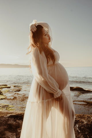 Capture Elegance in Ivory Maternity Dress Hire - We Are Reclamation Wish For It Gown