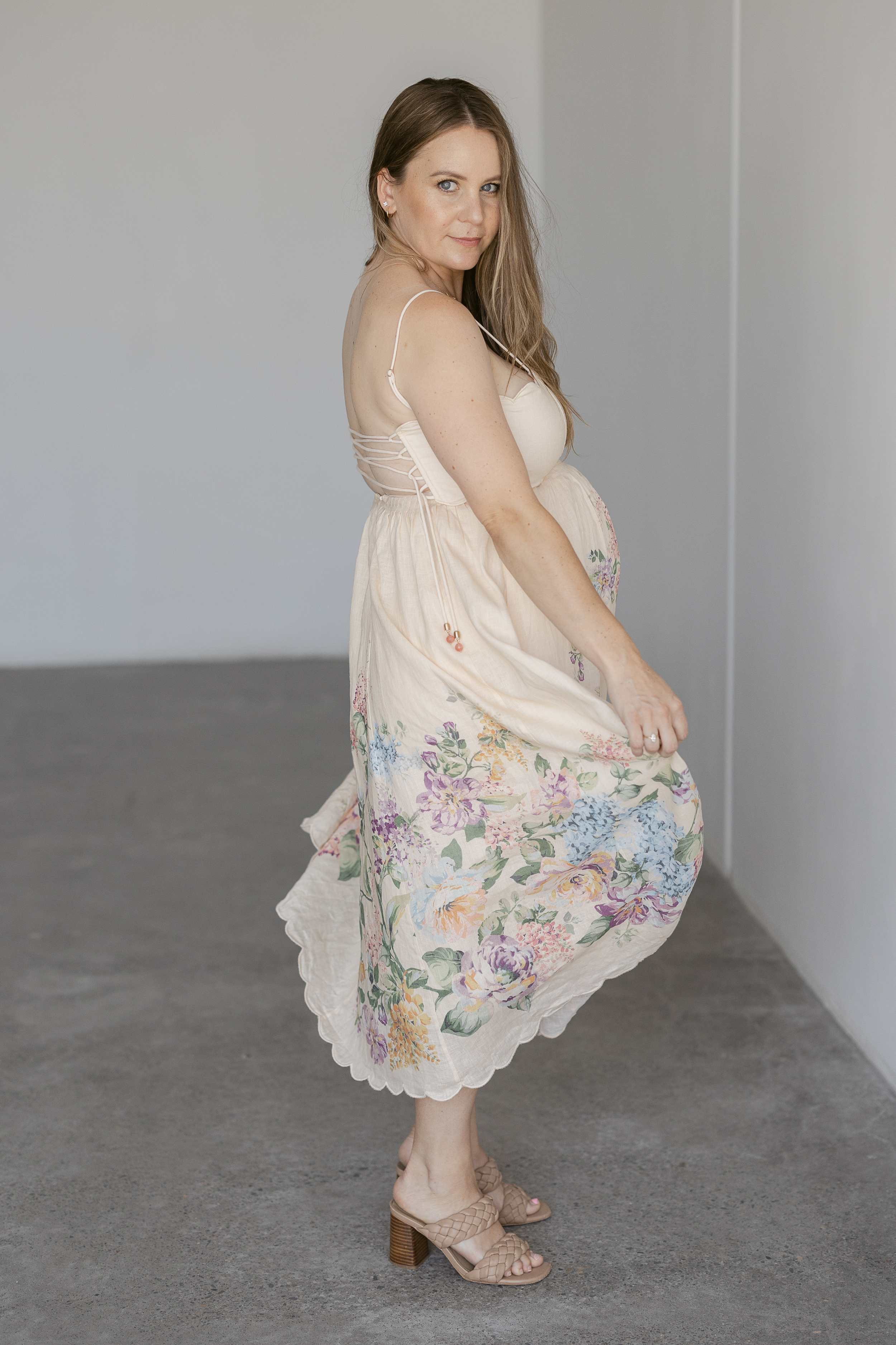 Zimmermann Halliday Scallop Midi Dress - Mama Rentals Zimmermann Halliday Scallop Midi Dress - Mama Rentals