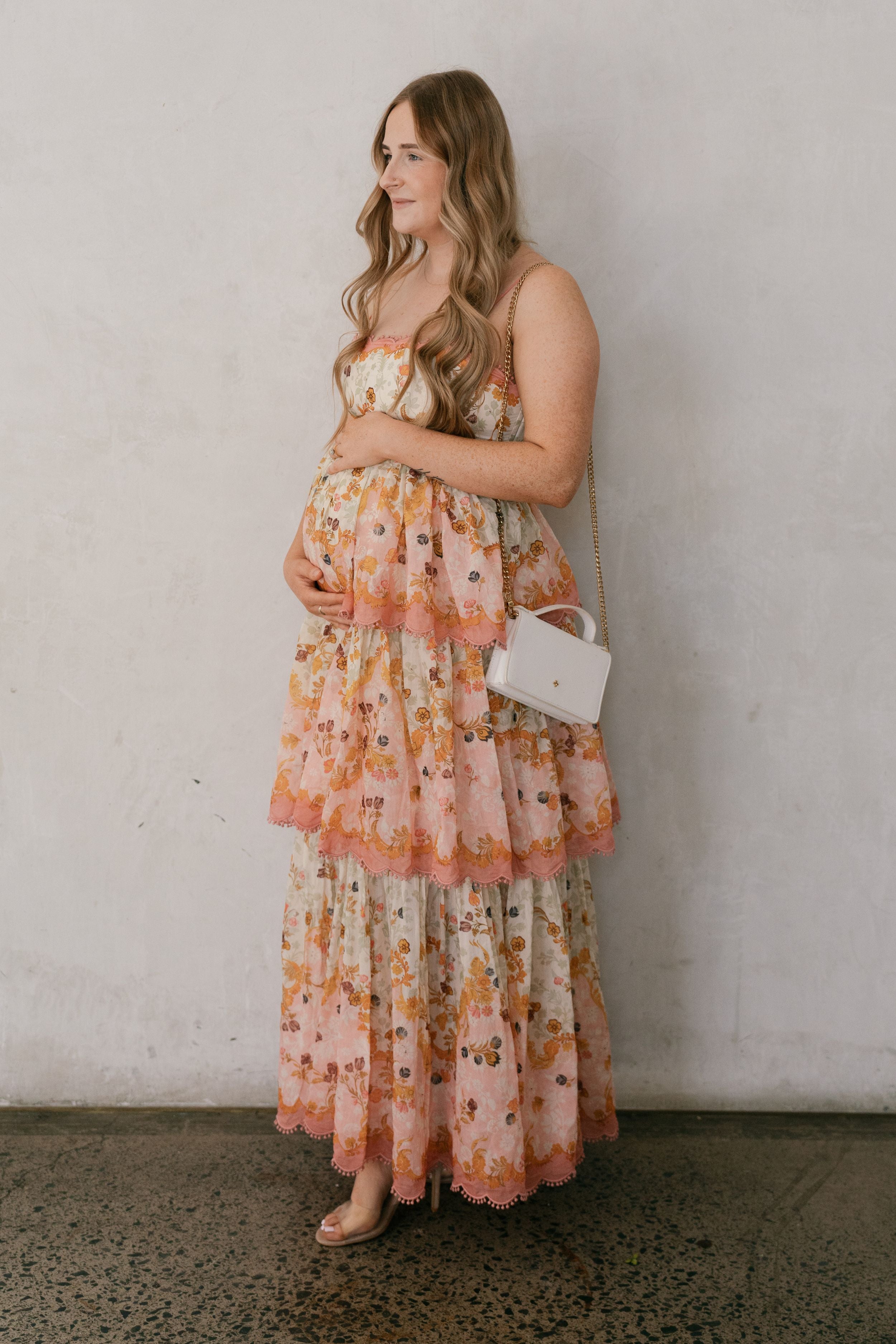 Zimmermann Laurel Frill Midi Dress - Mama Rentals Zimmermann Laurel Frill Midi Dress - Mama Rentals
